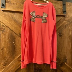 Under Armour cold gear pink and camo thermal